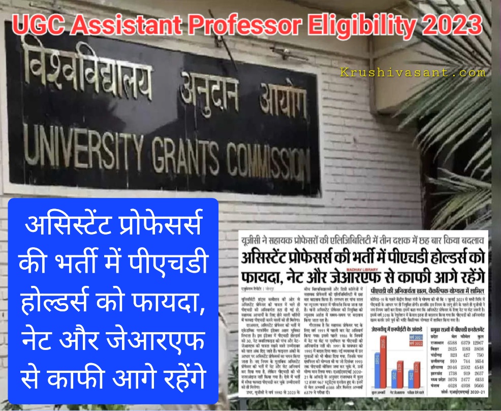 UGC Assistant Professor Eligibility 2023 असिस्टेंट प्रोफेसर्स की भर्ती में पीएचडी होल्डर्स को फायदा, नेट और जेआरएफ से काफी आगे रहेंगे