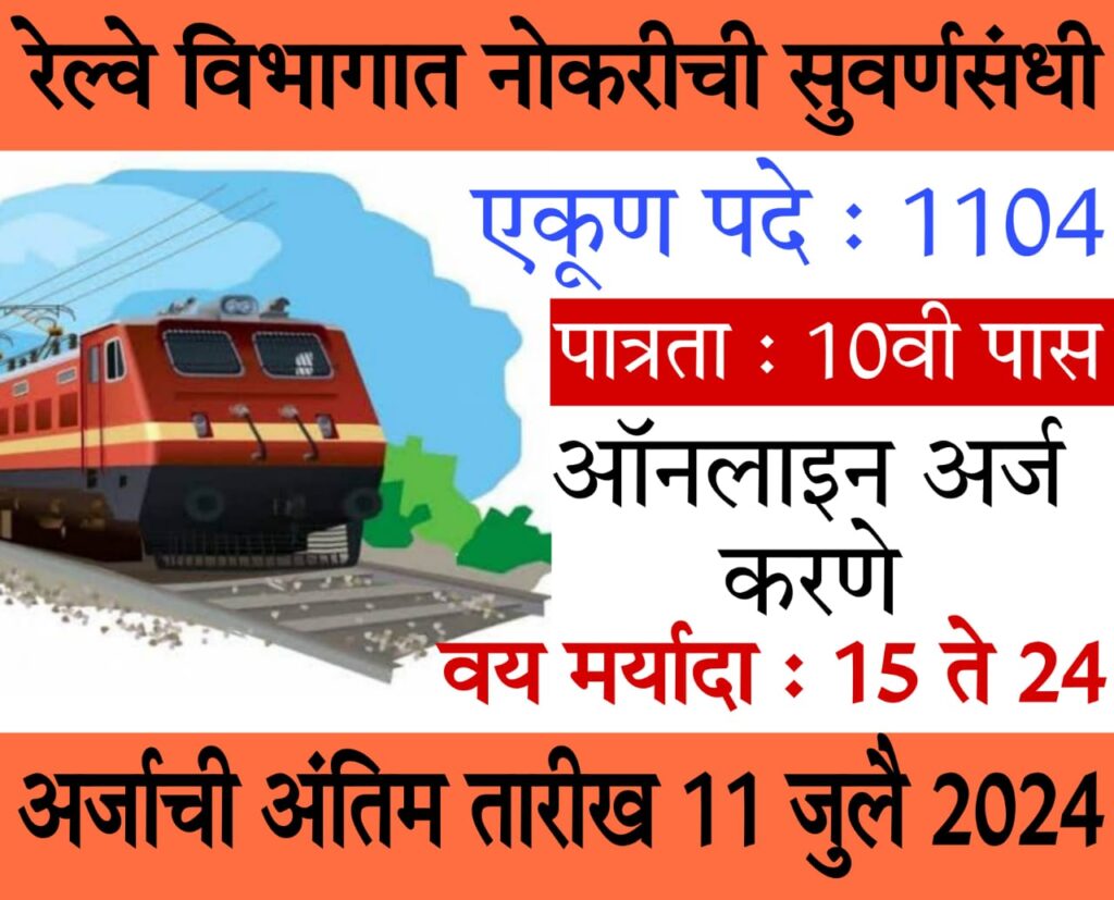 10th pass job in railway रेल्वे विभागात नोकरीची सुवर्ण संधी ! आत्ताच करा अर्ज, शेवटची तारीख….